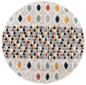 Multicolor 4' x 4' Cherokee Round Area Rug 100% Polypropylene With Cotton Backing Modern Geometric Carpet for Home Decor Interior Design Rooms for Sale at Rug Engine