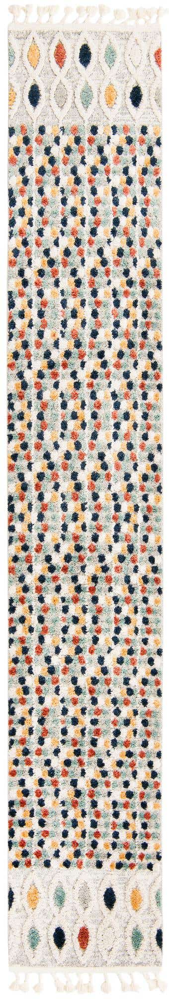 Multicolor 2' x 12' Cherokee Runner Area Rug 100% Polypropylene With Cotton Backing Modern Geometric Carpet for Home Decor Interior Design Rooms for Sale at Rug Engine