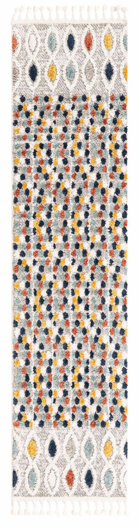 Multicolor 2' x 8' Cherokee Runner Area Rug 100% Polypropylene With Cotton Backing Modern Geometric Carpet for Home Decor Interior Design Rooms for Sale at Rug Engine