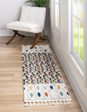 Multicolor 2' 7 x 13' 3 Cherokee Runner Area Rug 100% Polypropylene With Cotton Backing Modern Geometric Carpet for Home Decor Interior Design Rooms for Sale at Rug Engine
