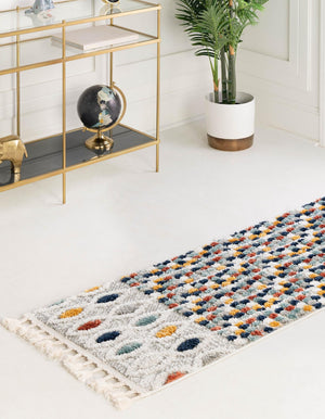 Multicolor 2' x 6' Cherokee Runner Area Rug 100% Polypropylene With Cotton Backing Modern Geometric Carpet for Home Decor Interior Design Rooms for Sale at Rug Engine