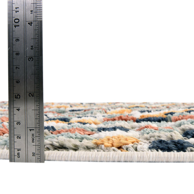 Multicolor 2' 7 x 16' 5 Cherokee Runner Area Rug 100% Polypropylene With Cotton Backing Modern Geometric Carpet for Home Decor Interior Design Rooms for Sale at Rug Engine