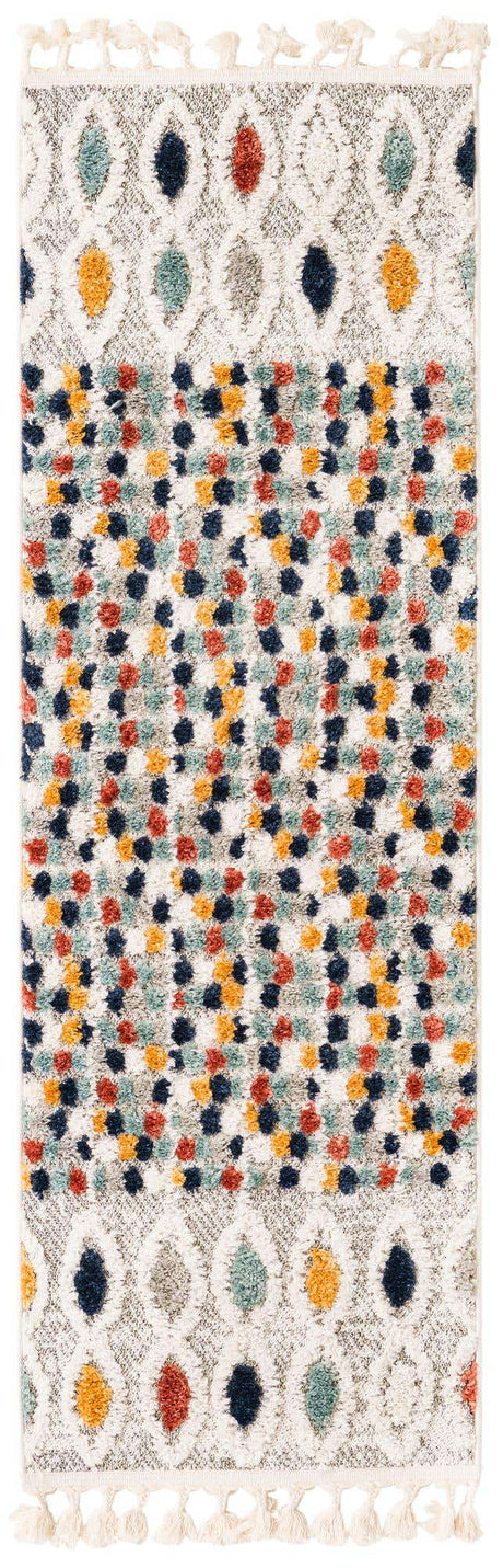 Multicolor 2' x 6' Cherokee Runner Area Rug 100% Polypropylene With Cotton Backing Modern Geometric Carpet for Home Decor Interior Design Rooms for Sale at Rug Engine
