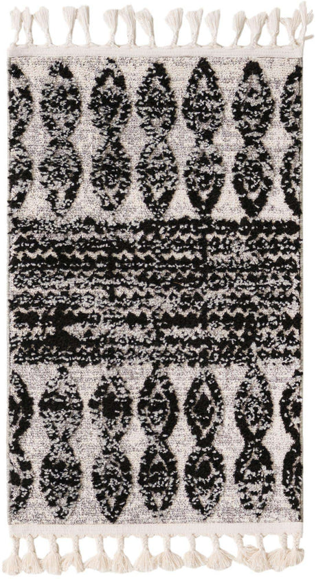 Black 2' x 3' 2 Cherokee Rectangle Area Rug 100% Polypropylene With Cotton Backing Modern Geometric Carpet for Home Decor Interior Design Rooms for Sale at Rug Engine