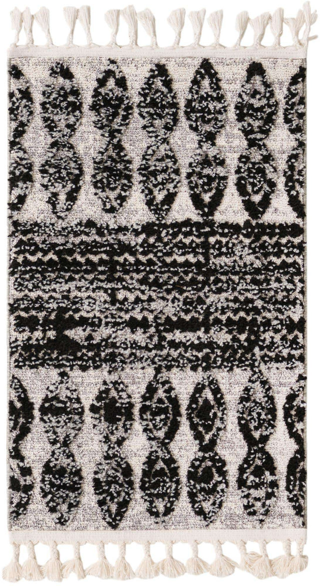 Black 2' x 3' 2 Cherokee Rectangle Area Rug 100% Polypropylene With Cotton Backing Modern Geometric Carpet for Home Decor Interior Design Rooms for Sale at Rug Engine