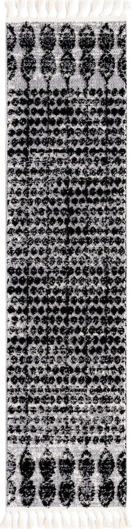 Black 2' x 8' Cherokee Runner Area Rug 100% Polypropylene With Cotton Backing Modern Geometric Carpet for Home Decor Interior Design Rooms for Sale at Rug Engine