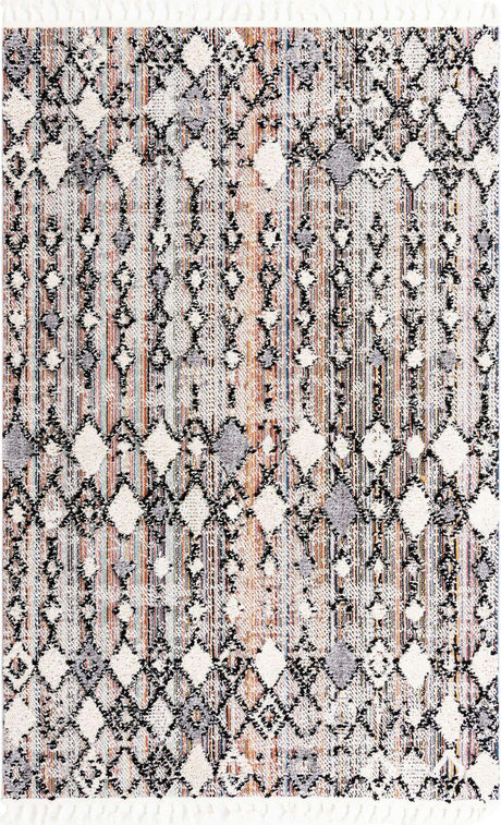 Rust Multicolor 6' x 9' Cherokee Rectangle Area Rug 100% Polypropylene With Cotton Backing Modern Geometric Carpet for Home Decor Interior Design Rooms for Sale at Rug Engine