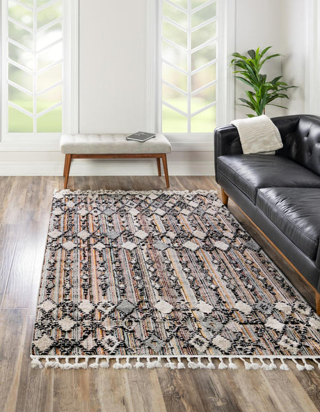 Rust Multicolor 5' 3 x 8' Cherokee Rectangle Area Rug 100% Polypropylene With Cotton Backing Modern Geometric Carpet for Home Decor Interior Design Rooms for Sale at Rug Engine