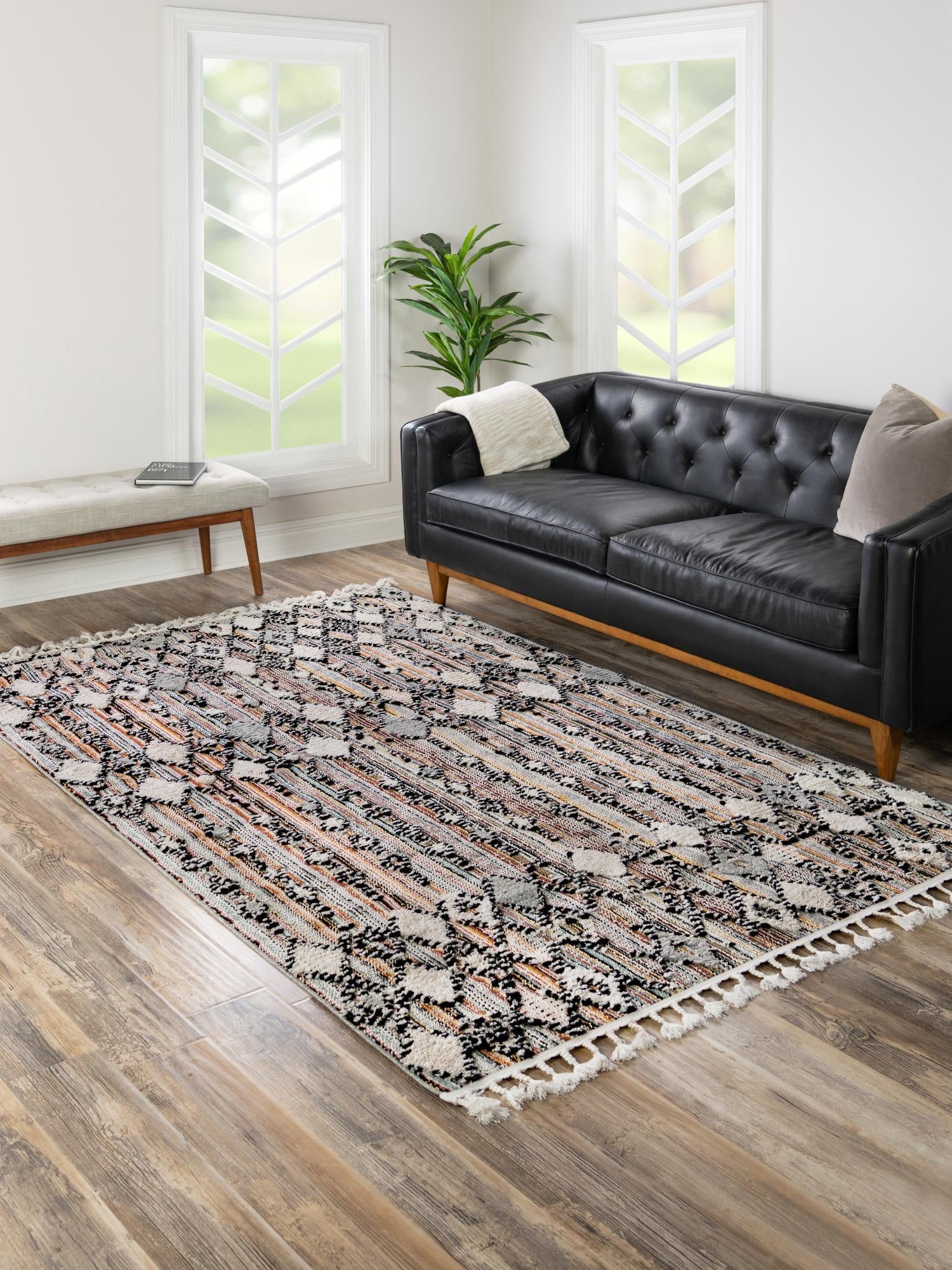 Rust Multicolor 5' 3 x 8' Cherokee Rectangle Area Rug 100% Polypropylene With Cotton Backing Modern Geometric Carpet for Home Decor Interior Design Rooms for Sale at Rug Engine