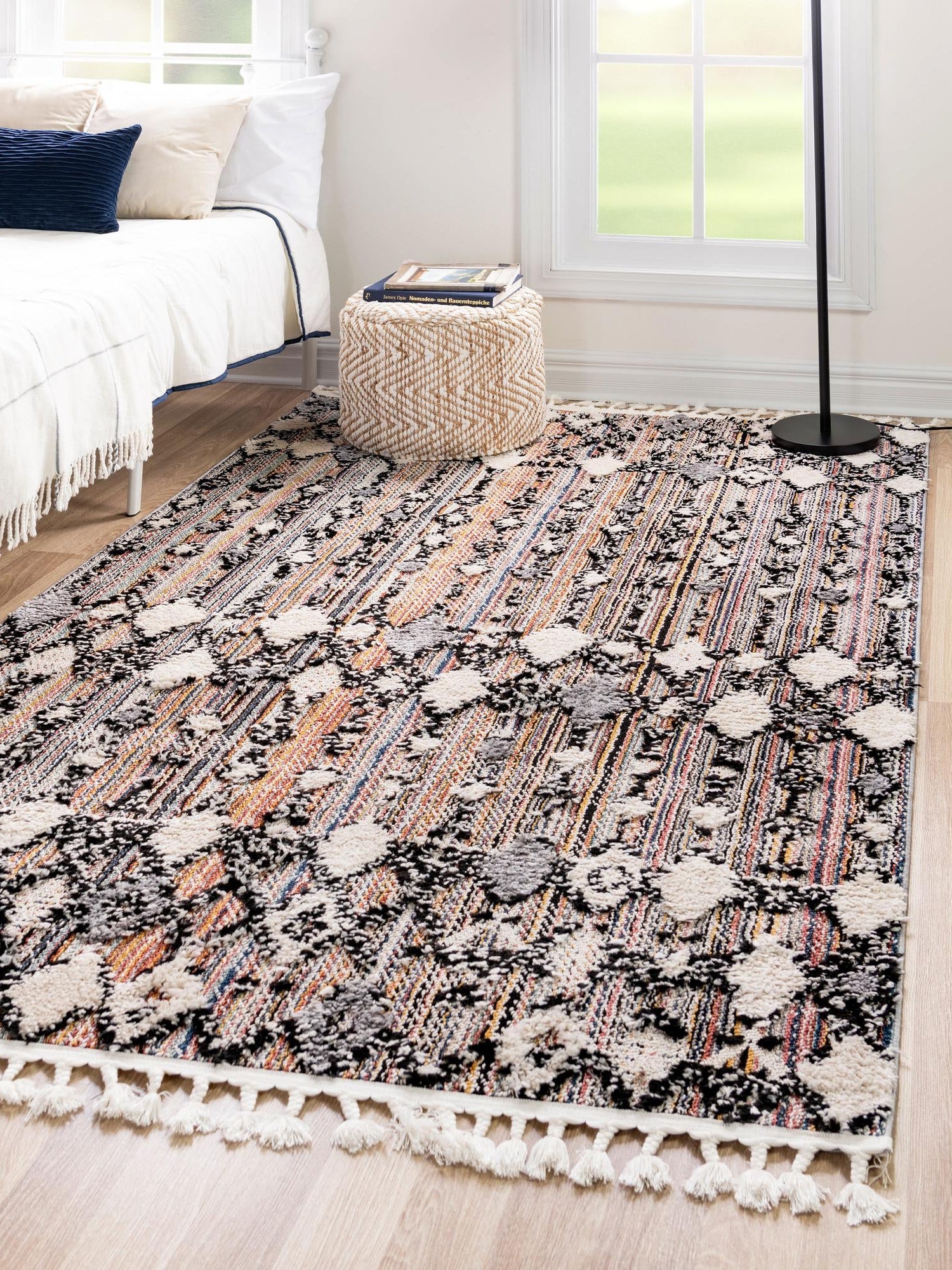 Rust Multicolor 6' x 9' Cherokee Rectangle Area Rug 100% Polypropylene With Cotton Backing Modern Geometric Carpet for Home Decor Interior Design Rooms for Sale at Rug Engine
