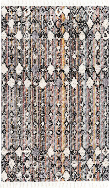 Rust Multicolor 5' 3 x 8' Cherokee Rectangle Area Rug 100% Polypropylene With Cotton Backing Modern Geometric Carpet for Home Decor Interior Design Rooms for Sale at Rug Engine