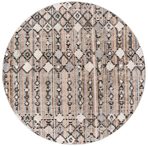 Rust Multicolor 7' x 7' Cherokee Round Area Rug 100% Polypropylene With Cotton Backing Modern Geometric Carpet for Home Decor Interior Design Rooms for Sale at Rug Engine