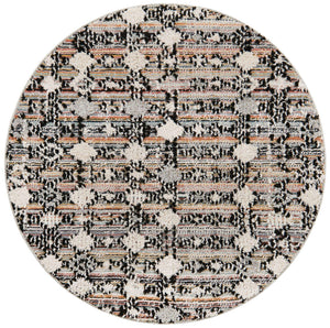 Rust Multicolor 4' x 4' Cherokee Round Area Rug 100% Polypropylene With Cotton Backing Modern Geometric Carpet for Home Decor Interior Design Rooms for Sale at Rug Engine