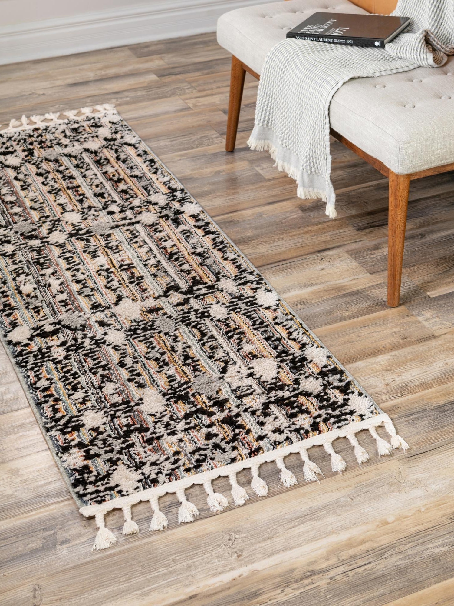 Rust Multicolor 2' x 6' Cherokee Runner Area Rug 100% Polypropylene With Cotton Backing Modern Geometric Carpet for Home Decor Interior Design Rooms for Sale at Rug Engine