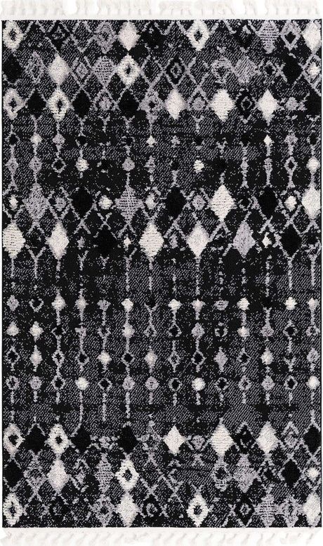 Fossil Gray 5' 3 x 8' Cherokee Rectangle Area Rug 100% Polypropylene With Cotton Backing Modern Geometric Carpet for Home Decor Interior Design Rooms for Sale at Rug Engine