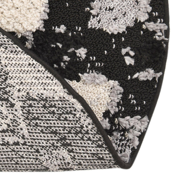 Fossil Gray 4' x 4' Cherokee Round Area Rug 100% Polypropylene With Cotton Backing Modern Geometric Carpet for Home Decor Interior Design Rooms for Sale at Rug Engine
