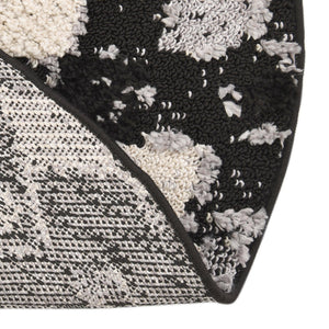Fossil Gray 7' x 7' Cherokee Round Area Rug 100% Polypropylene With Cotton Backing Modern Geometric Carpet for Home Decor Interior Design Rooms for Sale at Rug Engine