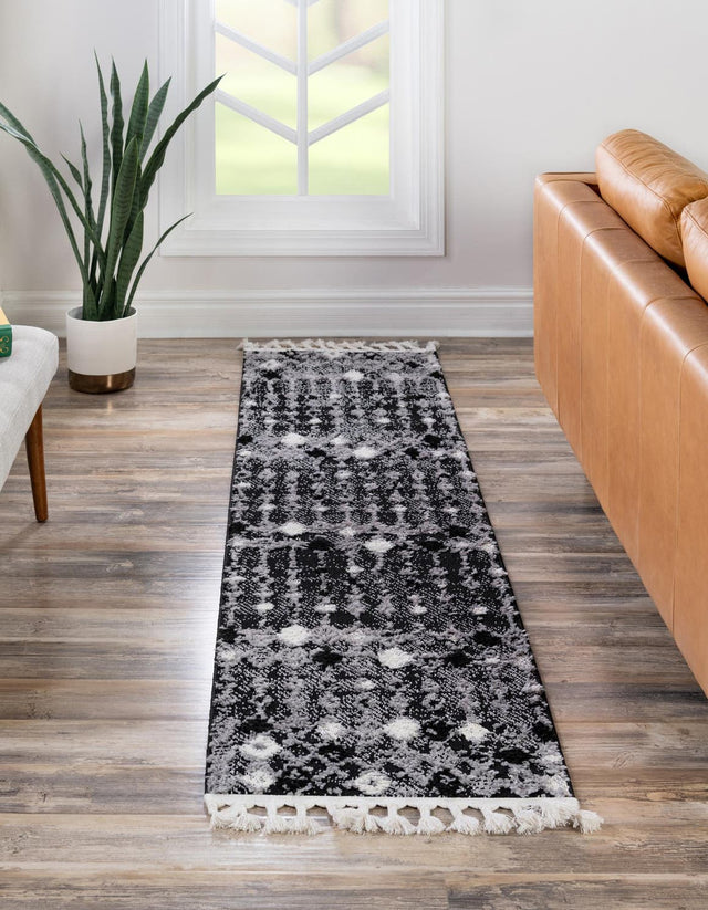 Fossil Gray 2' x 6' Cherokee Runner Area Rug 100% Polypropylene With Cotton Backing Modern Geometric Carpet for Home Decor Interior Design Rooms for Sale at Rug Engine