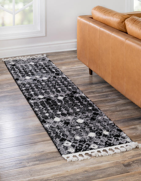 Fossil Gray 2' x 12' Cherokee Runner Area Rug 100% Polypropylene With Cotton Backing Modern Geometric Carpet for Home Decor Interior Design Rooms for Sale at Rug Engine
