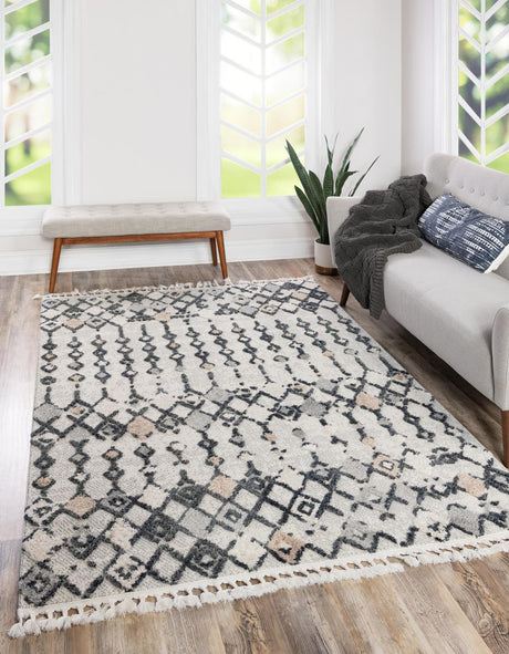 Sand 7' 10 x 10' Cherokee Rectangle Area Rug 100% Polypropylene With Cotton Backing Modern Geometric Carpet for Home Decor Interior Design Rooms for Sale at Rug Engine