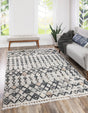 Sand 7' 10 x 10' Cherokee Rectangle Area Rug 100% Polypropylene With Cotton Backing Modern Geometric Carpet for Home Decor Interior Design Rooms for Sale at Rug Engine