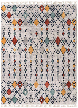 Multicolor 7' 10 x 10' Cherokee Rectangle Area Rug 100% Polypropylene With Cotton Backing Modern Geometric Carpet for Home Decor Interior Design Rooms for Sale at Rug Engine
