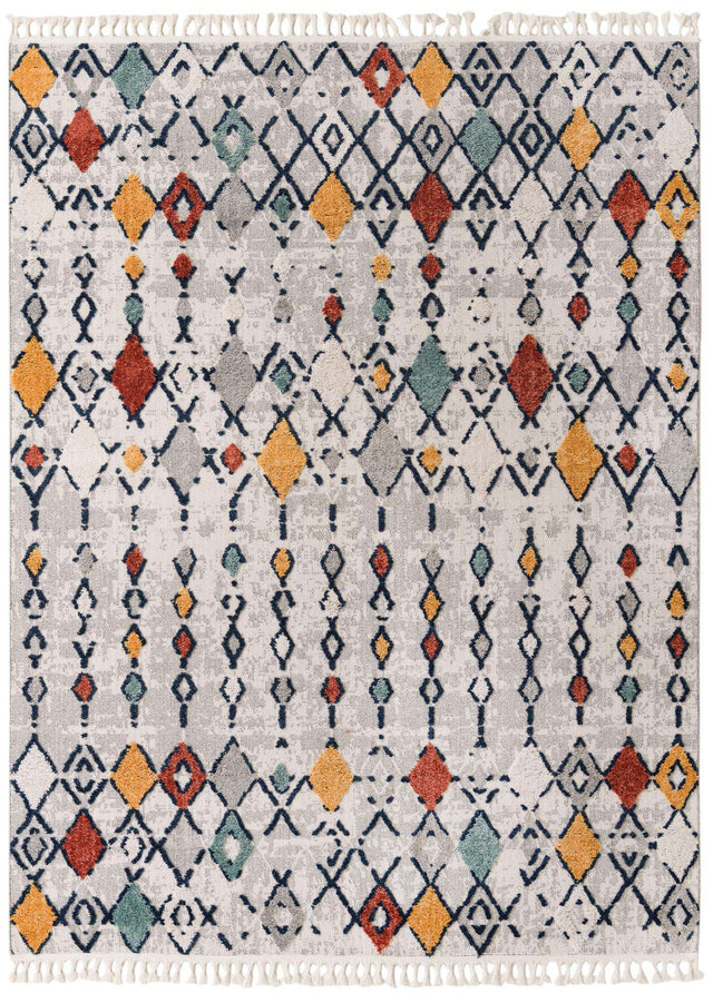 Multicolor 7' 10 x 10' Cherokee Rectangle Area Rug 100% Polypropylene With Cotton Backing Modern Geometric Carpet for Home Decor Interior Design Rooms for Sale at Rug Engine