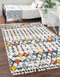 Multicolor 7' 10 x 10' Cherokee Rectangle Area Rug 100% Polypropylene With Cotton Backing Modern Geometric Carpet for Home Decor Interior Design Rooms for Sale at Rug Engine