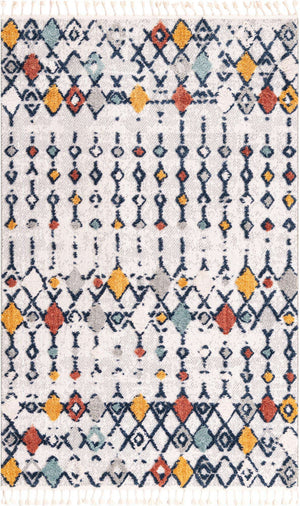 Multicolor 5' 3 x 8' Cherokee Rectangle Area Rug 100% Polypropylene With Cotton Backing Modern Geometric Carpet for Home Decor Interior Design Rooms for Sale at Rug Engine