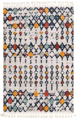 Multicolor 4' x 6' Cherokee Rectangle Area Rug 100% Polypropylene With Cotton Backing Modern Geometric Carpet for Home Decor Interior Design Rooms for Sale at Rug Engine