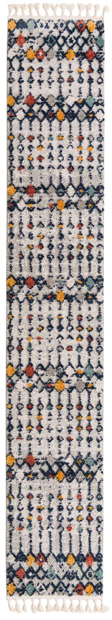 Multicolor 2' x 12' Cherokee Runner Area Rug 100% Polypropylene With Cotton Backing Modern Geometric Carpet for Home Decor Interior Design Rooms for Sale at Rug Engine