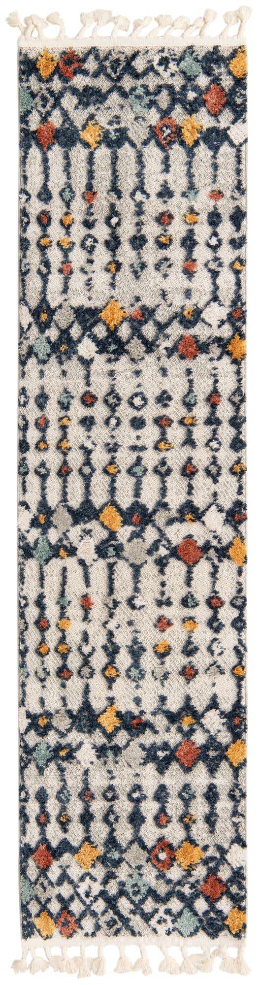 Multicolor 2' x 8' Cherokee Runner Area Rug 100% Polypropylene With Cotton Backing Modern Geometric Carpet for Home Decor Interior Design Rooms for Sale at Rug Engine