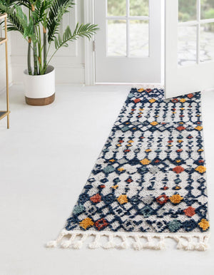 Multicolor 2' x 8' Cherokee Runner Area Rug 100% Polypropylene With Cotton Backing Modern Geometric Carpet for Home Decor Interior Design Rooms for Sale at Rug Engine