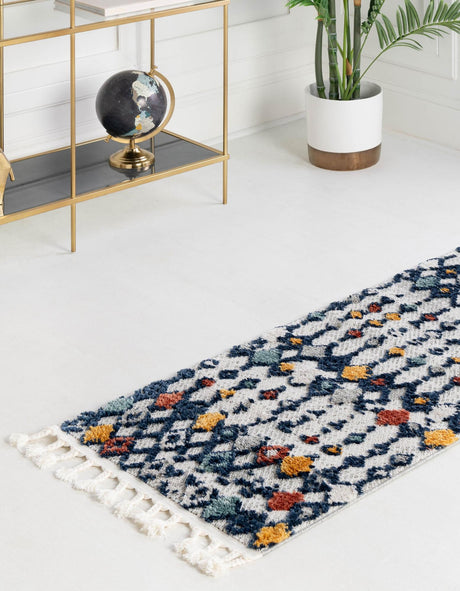 Multicolor 2' x 6' Cherokee Runner Area Rug 100% Polypropylene With Cotton Backing Modern Geometric Carpet for Home Decor Interior Design Rooms for Sale at Rug Engine
