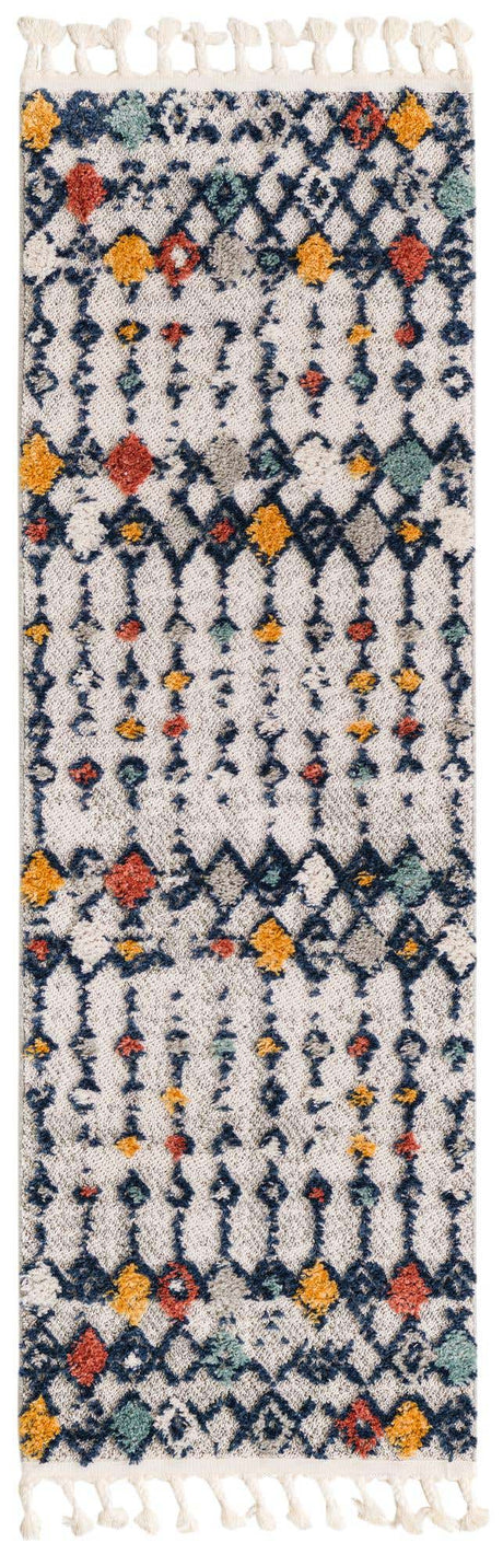 Multicolor 2' x 6' Cherokee Runner Area Rug 100% Polypropylene With Cotton Backing Modern Geometric Carpet for Home Decor Interior Design Rooms for Sale at Rug Engine