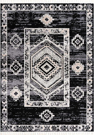 Fossil Gray 9' x 12' Cherokee Rectangle Area Rug 100% Polypropylene With Cotton Backing Modern Geometric Carpet for Home Decor Interior Design Rooms for Sale at Rug Engine