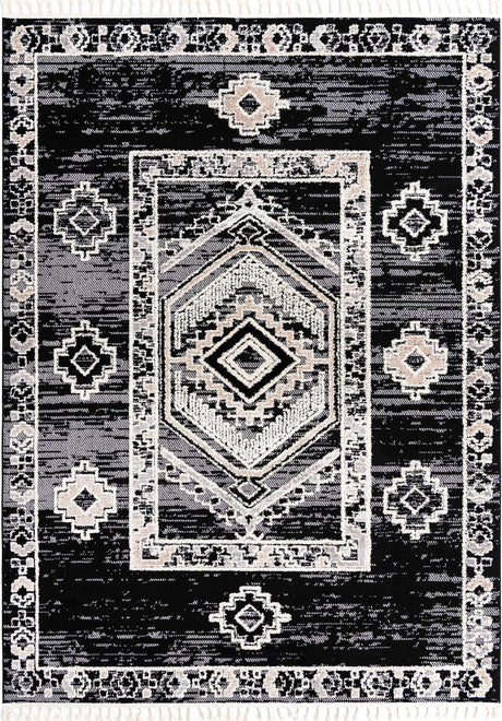 Fossil Gray 9' x 12' Cherokee Rectangle Area Rug 100% Polypropylene With Cotton Backing Modern Geometric Carpet for Home Decor Interior Design Rooms for Sale at Rug Engine