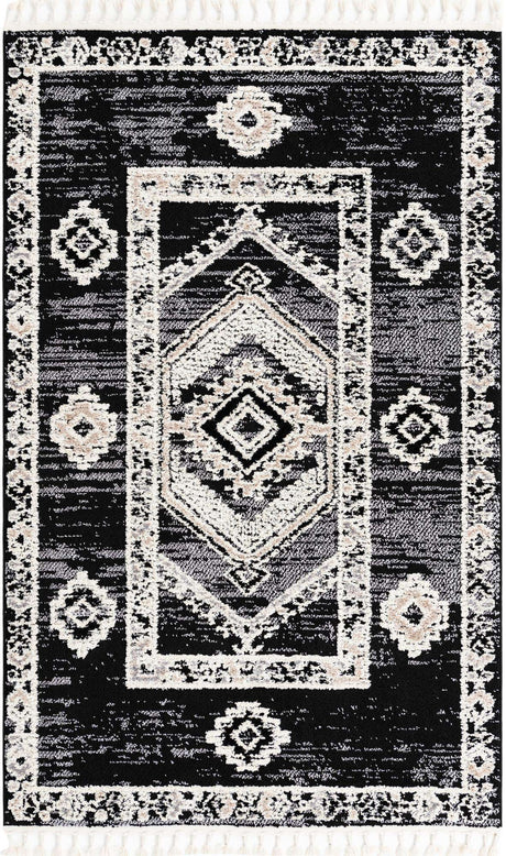 Fossil Gray 5' 3 x 8' Cherokee Rectangle Area Rug 100% Polypropylene With Cotton Backing Modern Geometric Carpet for Home Decor Interior Design Rooms for Sale at Rug Engine