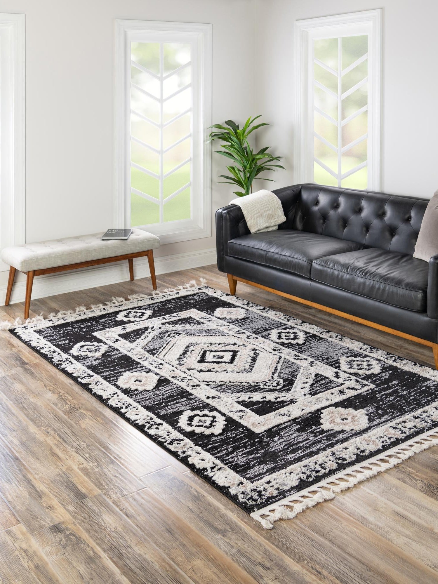 Fossil Gray 5' 3 x 8' Cherokee Rectangle Area Rug 100% Polypropylene With Cotton Backing Modern Geometric Carpet for Home Decor Interior Design Rooms for Sale at Rug Engine