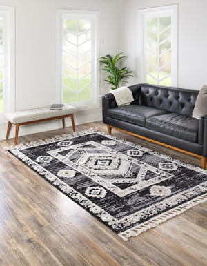 Fossil Gray 5' 3 x 8' Cherokee Rectangle Area Rug 100% Polypropylene With Cotton Backing Modern Geometric Carpet for Home Decor Interior Design Rooms for Sale at Rug Engine