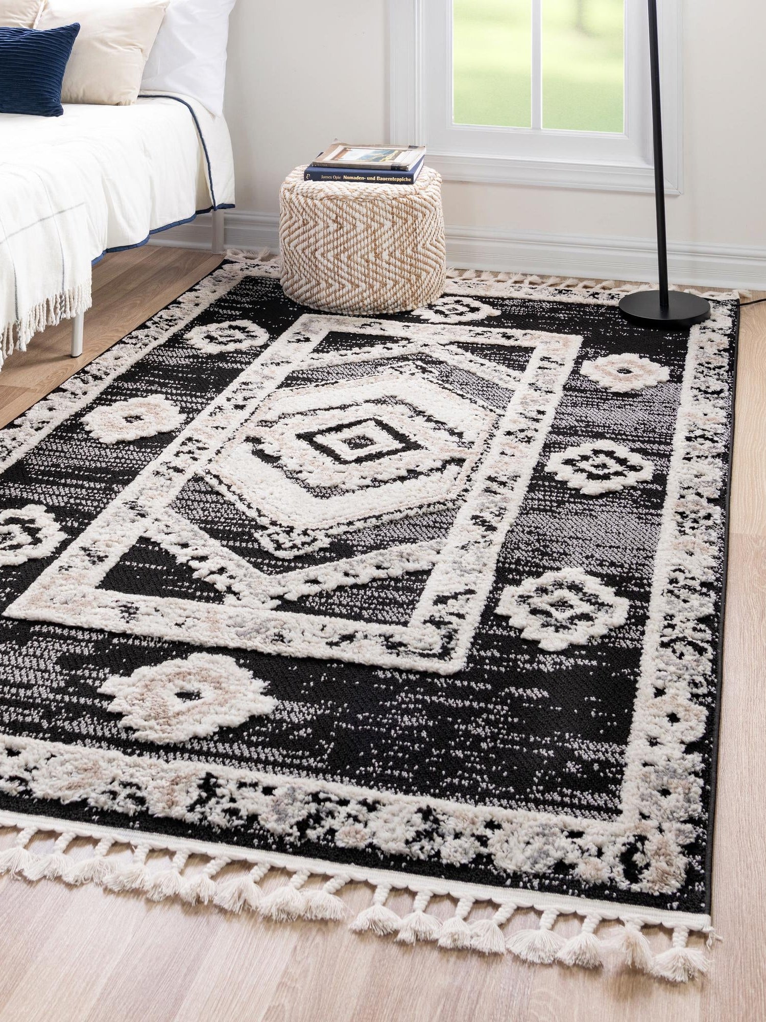 Fossil Gray 9' x 12' Cherokee Rectangle Area Rug 100% Polypropylene With Cotton Backing Modern Geometric Carpet for Home Decor Interior Design Rooms for Sale at Rug Engine