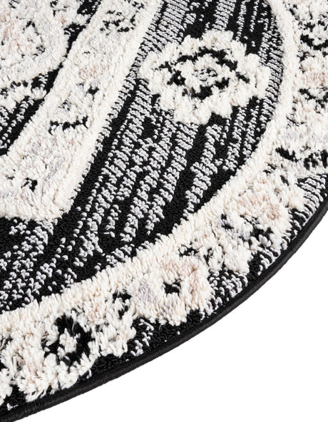Fossil Gray 7' x 7' Cherokee Round Area Rug 100% Polypropylene With Cotton Backing Modern Geometric Carpet for Home Decor Interior Design Rooms for Sale at Rug Engine