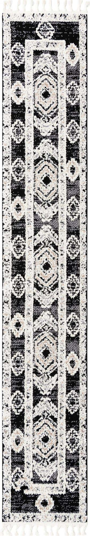 Fossil Gray 2' x 12' Cherokee Runner Area Rug 100% Polypropylene With Cotton Backing Modern Geometric Carpet for Home Decor Interior Design Rooms for Sale at Rug Engine