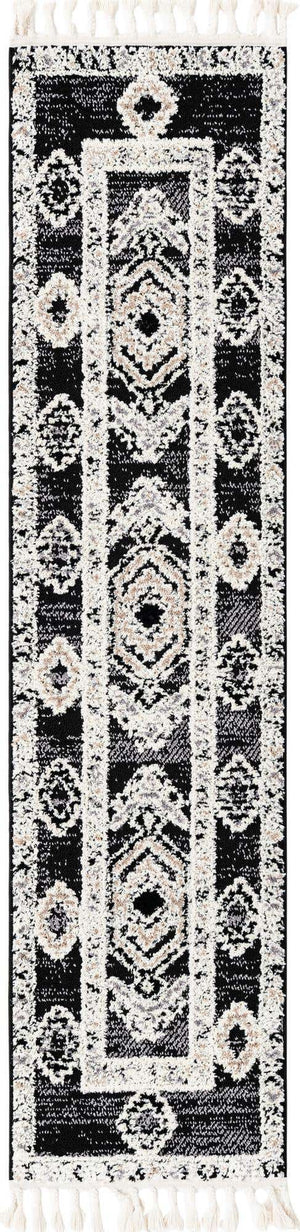 Fossil Gray 2' x 8' Cherokee Runner Area Rug 100% Polypropylene With Cotton Backing Modern Geometric Carpet for Home Decor Interior Design Rooms for Sale at Rug Engine