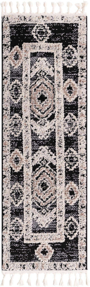 Fossil Gray 2' x 6' Cherokee Runner Area Rug 100% Polypropylene With Cotton Backing Modern Geometric Carpet for Home Decor Interior Design Rooms for Sale at Rug Engine