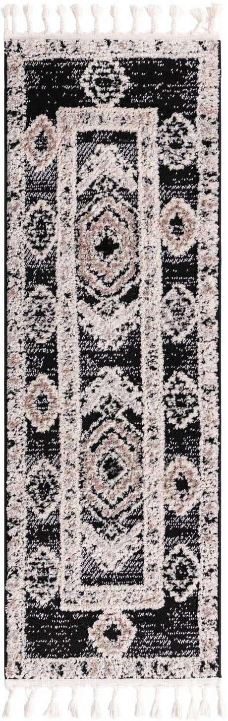 Fossil Gray 2' x 6' Cherokee Runner Area Rug 100% Polypropylene With Cotton Backing Modern Geometric Carpet for Home Decor Interior Design Rooms for Sale at Rug Engine