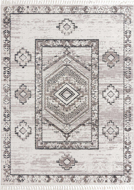 Sand 9' x 12' Cherokee Rectangle Area Rug 100% Polypropylene With Cotton Backing Modern Geometric Carpet for Home Decor Interior Design Rooms for Sale at Rug Engine