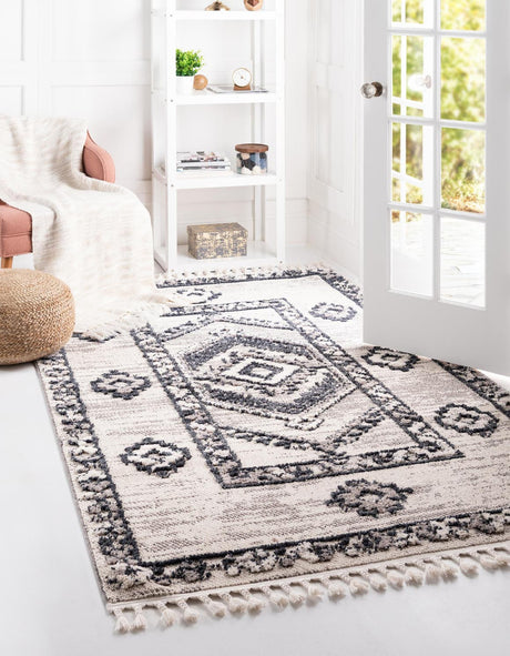 Sand 5' 3 x 8' Cherokee Rectangle Area Rug 100% Polypropylene With Cotton Backing Modern Geometric Carpet for Home Decor Interior Design Rooms for Sale at Rug Engine