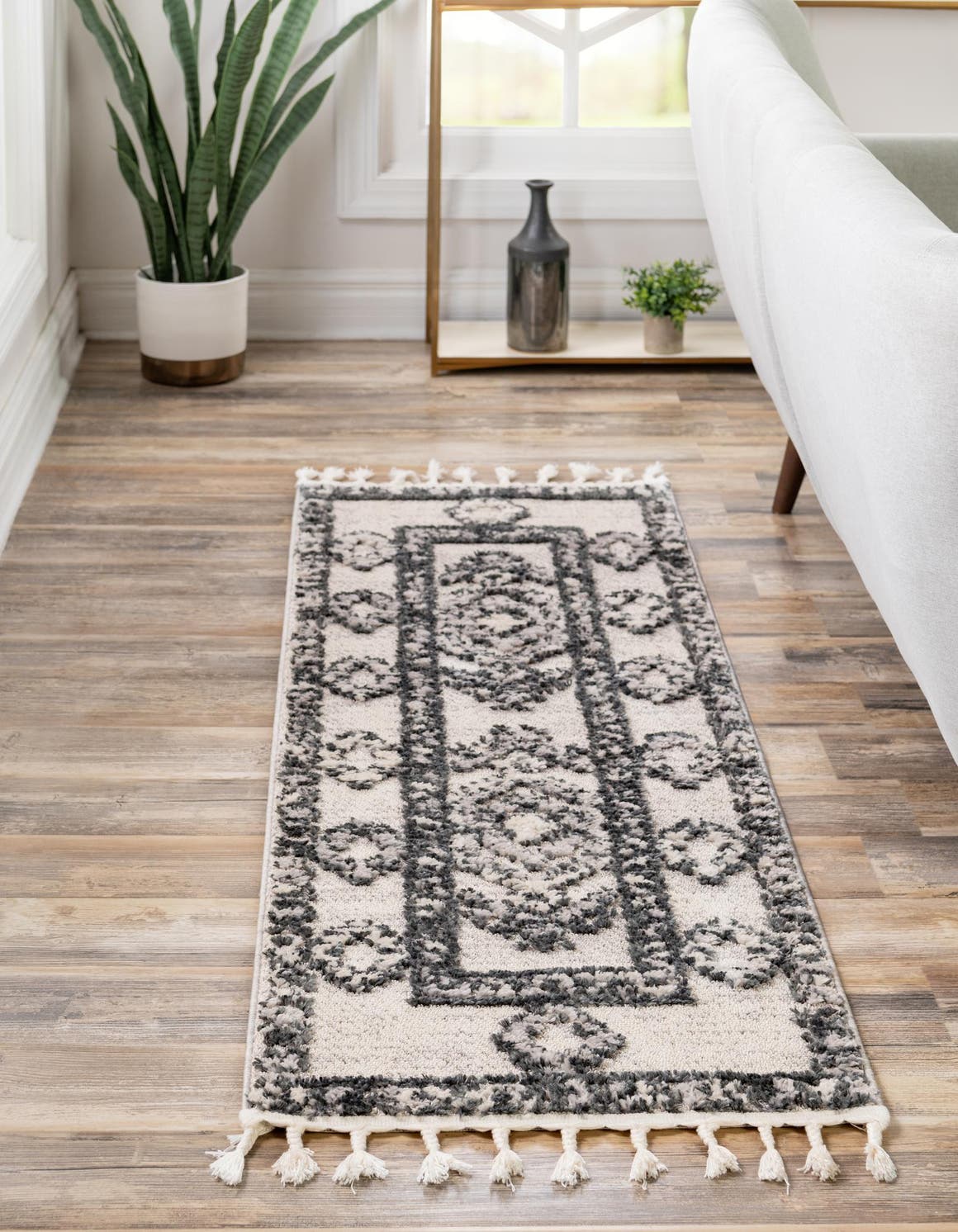 Sand 2' x 8' Cherokee Runner Area Rug 100% Polypropylene With Cotton Backing Modern Geometric Carpet for Home Decor Interior Design Rooms for Sale at Rug Engine