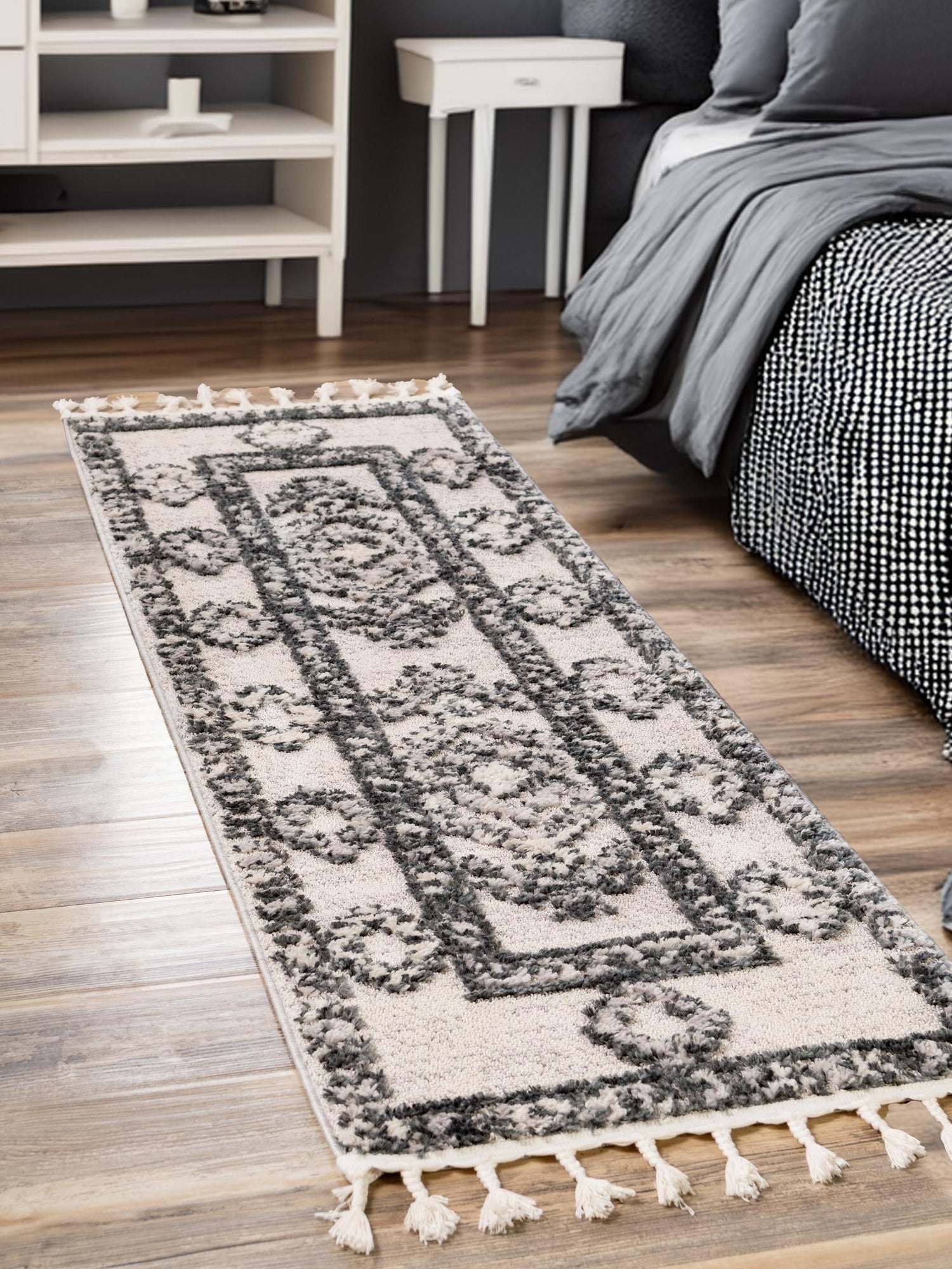Sand 2' x 8' Cherokee Runner Area Rug 100% Polypropylene With Cotton Backing Modern Geometric Carpet for Home Decor Interior Design Rooms for Sale at Rug Engine